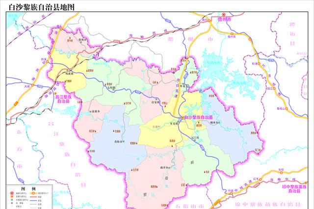 海南省各市、县地图