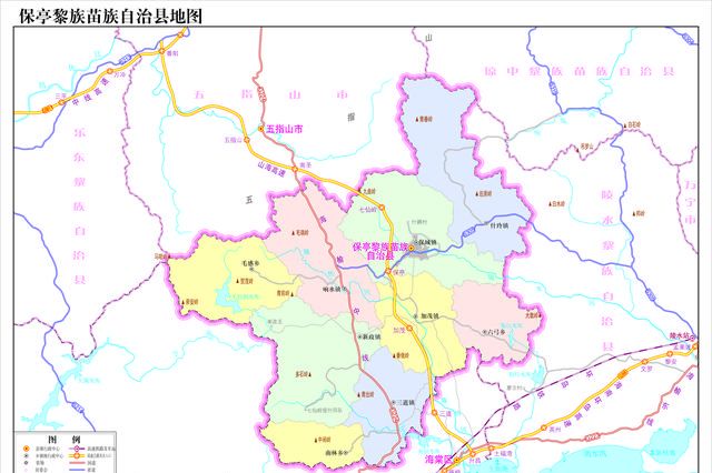 海南省各市、县地图